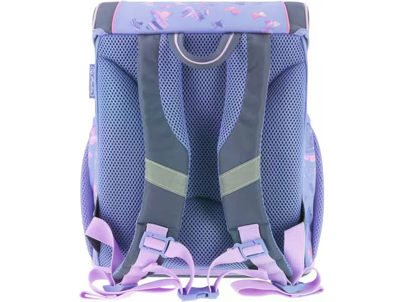 Herlitz Schulthek Loop Plus Blue Butterfly 4-teiliges Set