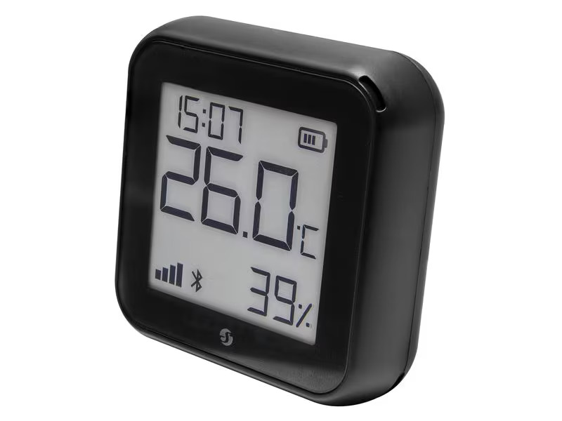 Shelly WLAN-Luftfeuchte- und Temperatursensor H&amp;T Gen3, Schwarz