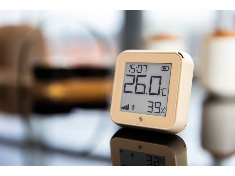 Shelly WLAN-Luftfeuchte- und Temperatursensor H&amp;T Gen3, Mocha