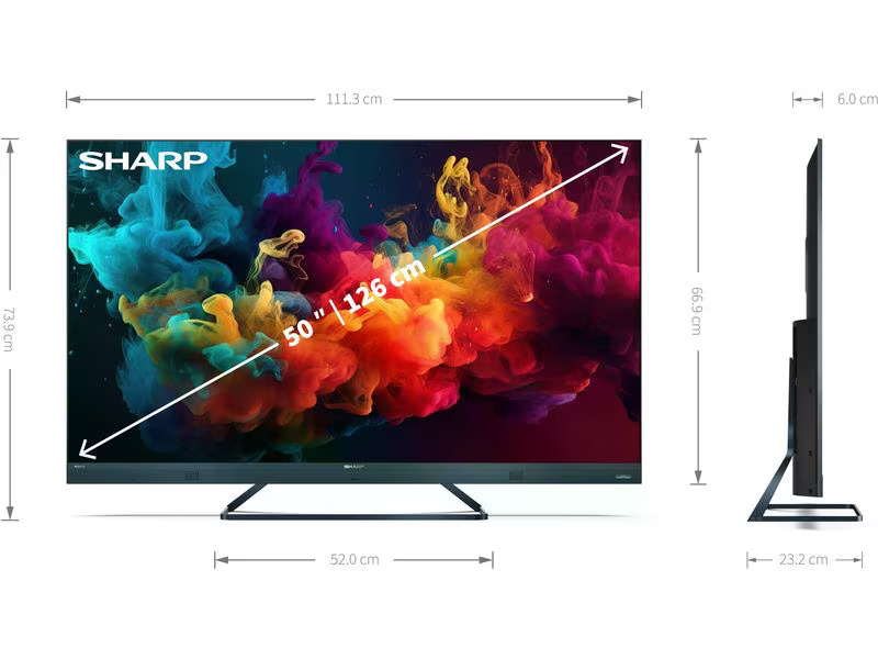 Sharp TV 50FQ5EG 50, 3840 x 2160 (Ultra HD 4K), LED-LCD