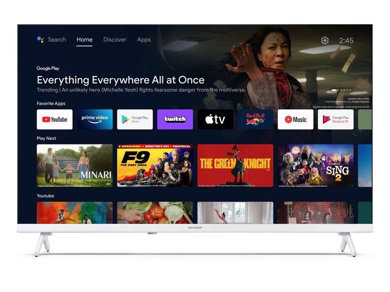Sharp TV 32FH2EAW 32, 1366 x 768 (WXGA), LED-LCD