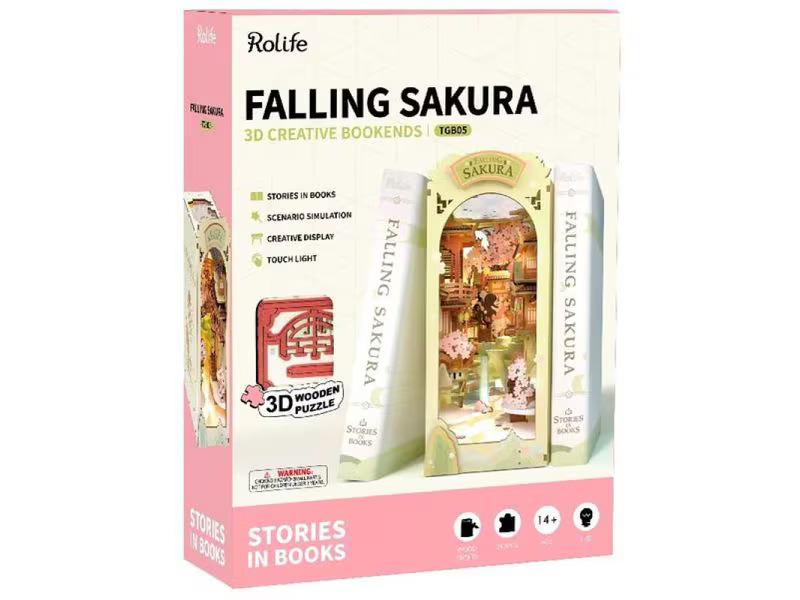 RoboTime Bausatz Book Nook Falling Sakura
