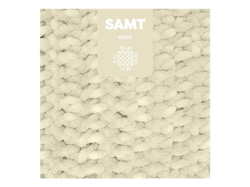 myBoshi Wolle Chenille Samt Hase 100 g, 100 m