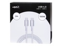 onit USB4-Kabel Pro USB C - USB C 2 m, Weiss