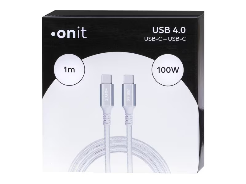 onit USB4-Kabel Pro USB C - USB C 1 m, Weiss
