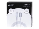 onit USB4-Kabel Pro USB C - USB C 1 m, Weiss