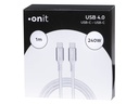 onit USB4-Kabel Premium USB C - USB C 1 m, Weiss