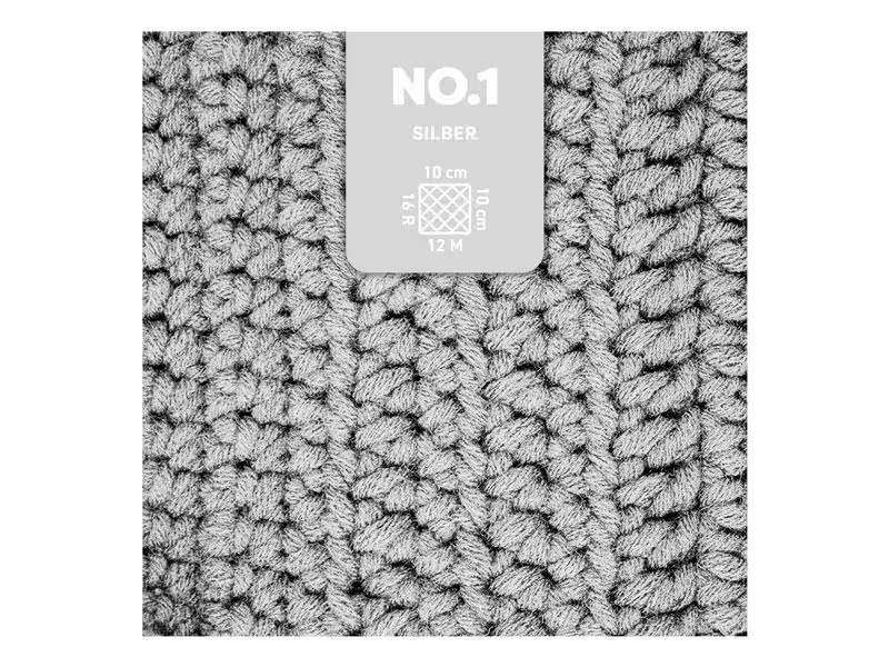 myBoshi Wolle Nr.1 Silber 50 g, 55 m
