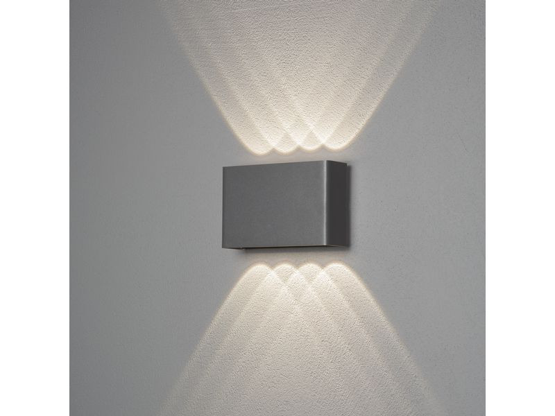 Konstsmide Wandleuchte Chieri, 3000K, 10W, Anthrazit