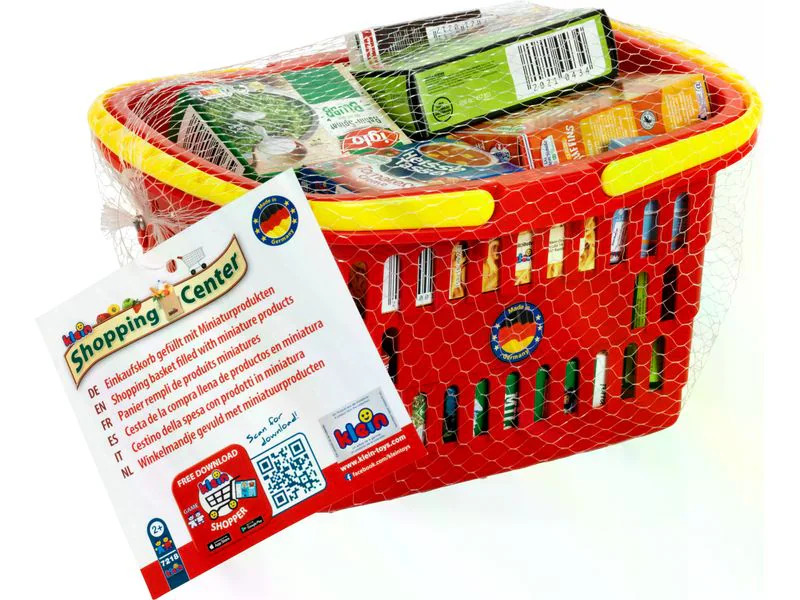 Klein-Toys Spiel-Lebensmittel Einkaufskorb, gefüllt