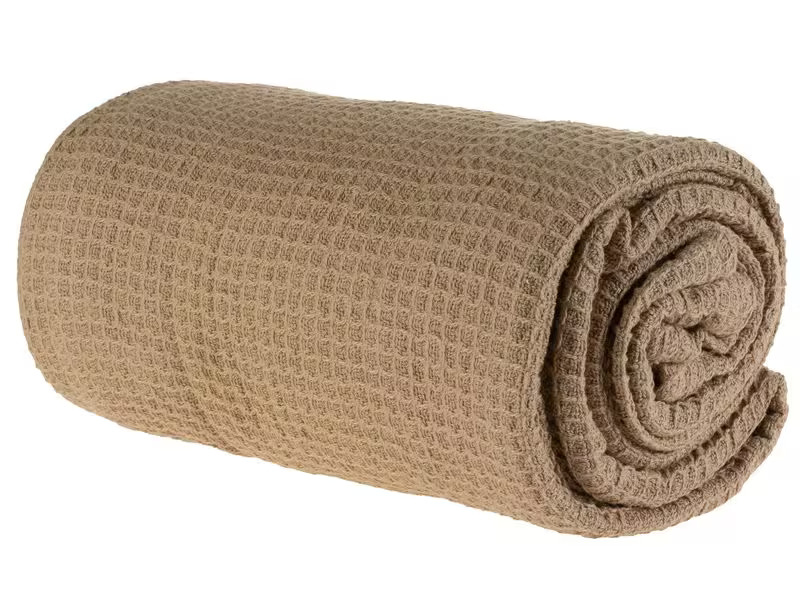 COCON Decke aus Baumwolle 150 x 200 cm, Taupe