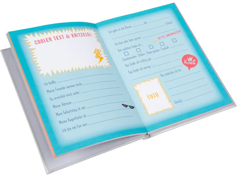 Goldbuch Freundebuch Skater A5, 88 Seiten