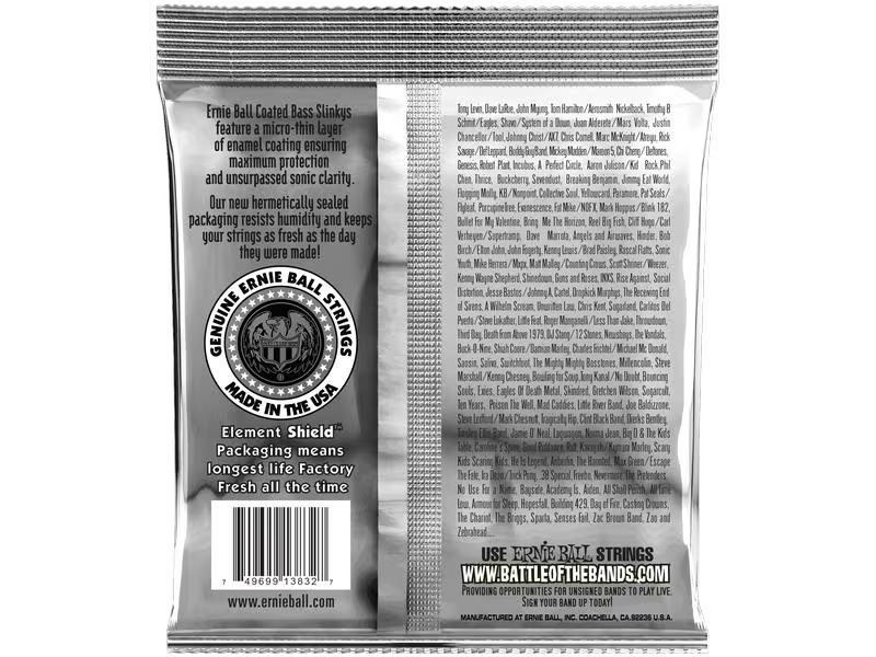 Ernie Ball Basssaiten 3832 Slinky Coated Bass – Regular 50-105