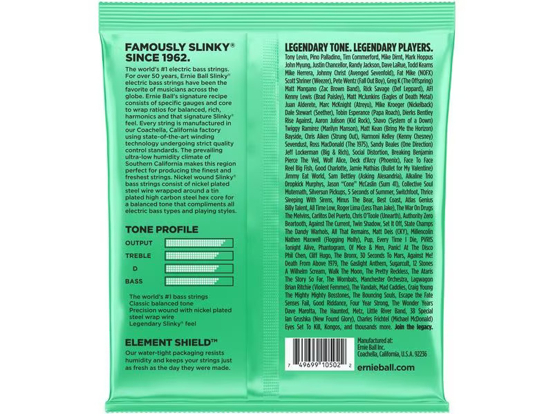 Ernie Ball Basssaiten 2841 Slinky Bass – Hyper 40-100