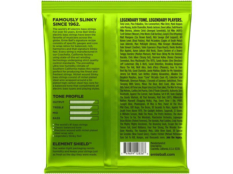 Ernie Ball Basssaiten 2836 Slinky Bass 5 – Regular, 45-130