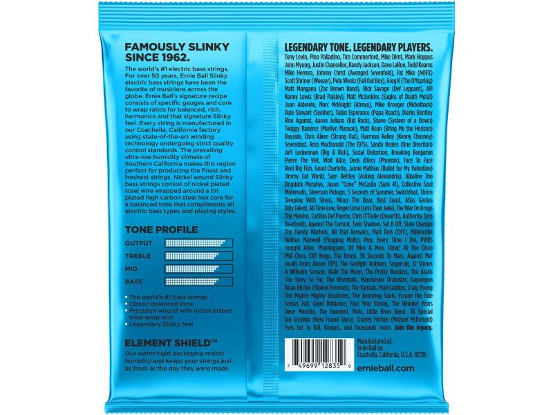 Ernie Ball Basssaiten 2835 Slinky Bass – Extra, 40-95