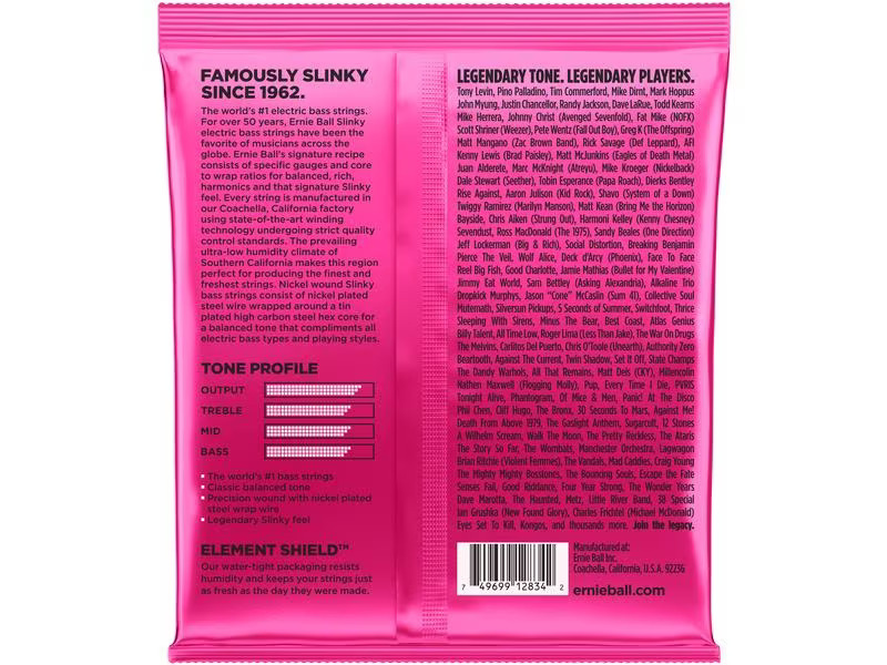 Ernie Ball Basssaiten 2834 Slinky Bass – Super, 45-100
