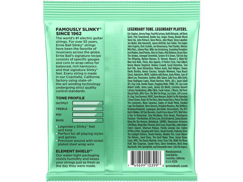 Ernie Ball Gitarrensaiten 2229 Slinky Nickel – Hyper 8-42
