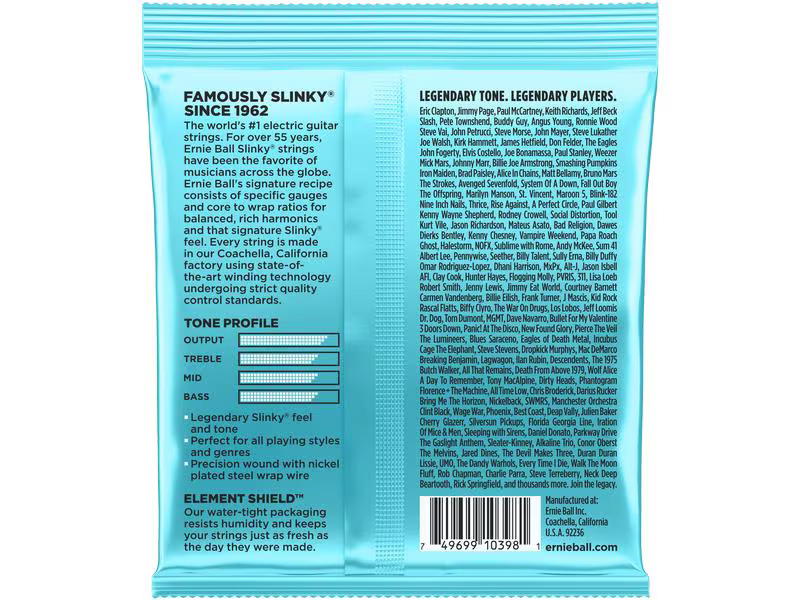Ernie Ball Gitarrensaiten 2228 Mighty Slinky – Mighty 8.5 - 40
