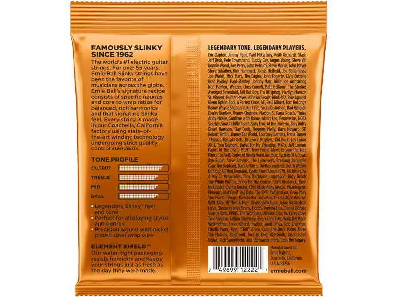 Ernie Ball Gitarrensaiten 2222 Slinky Nickel – Hybrid 09-46