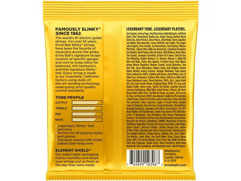 Ernie Ball Gitarrensaiten 2216 Slinky Nickel – STBB 10 - 54