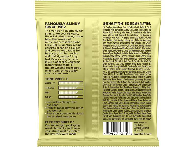 Ernie Ball Gitarrensaiten 2214 Slinky Nickel – Mammoth 12 - 62