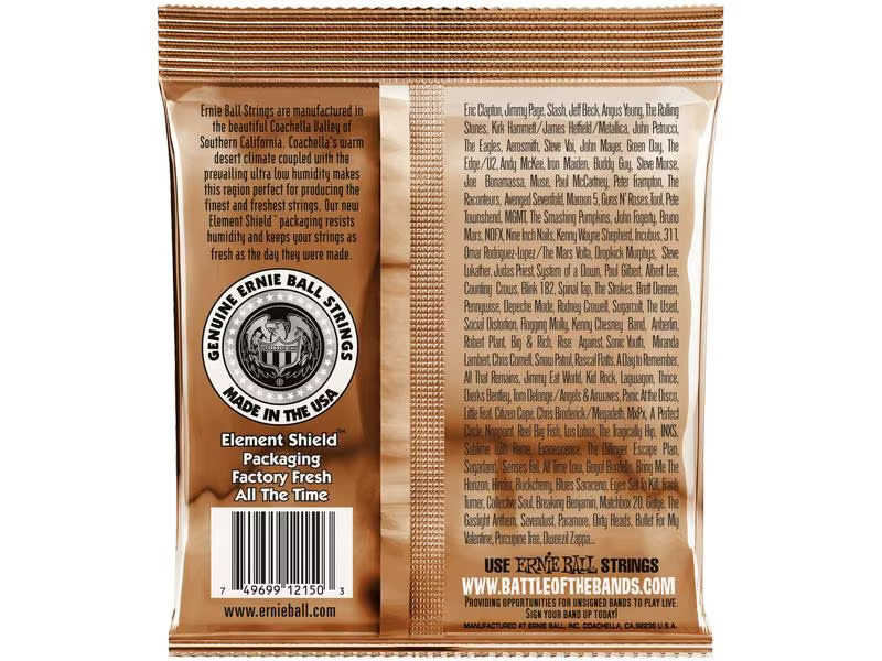 Ernie Ball Gitarrensaiten 2150 Earthwood PB – Extra Light 10-50