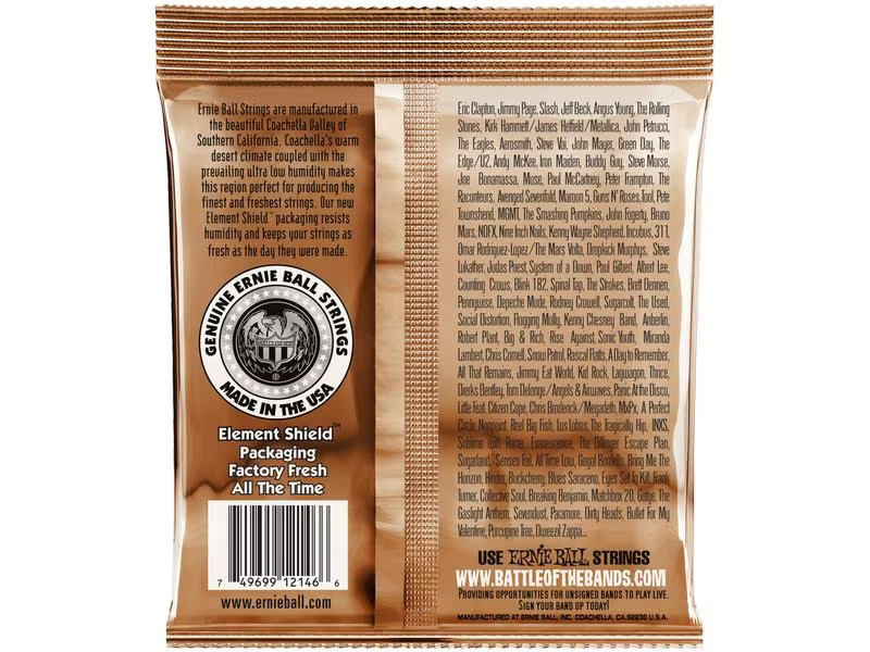Ernie Ball Gitarrensaiten 2146 Earthwood PB – Medium Light 12-54