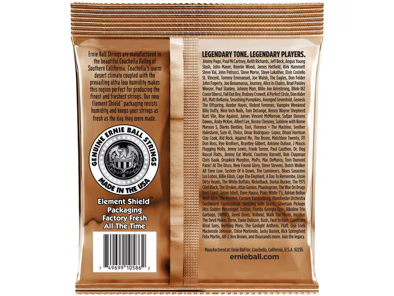 Ernie Ball Gitarrensaiten 2143 Earthwood PB – Custom Medium 12.5-56