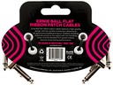 Ernie Ball Patch-Kabel 6220 Flat Ribbon 3er Pack – 0.076 m, Schwarz