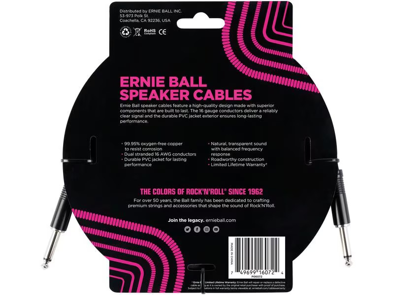 Ernie Ball Lautsprecherkabel 6072 – 1.83 m