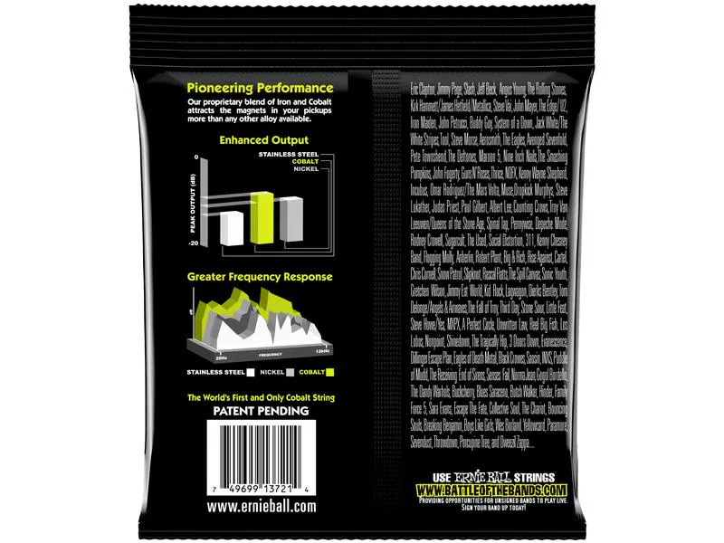 Ernie Ball Gitarrensaiten 3721 Slinky Cobalt 3er Pack – Regular 10-46