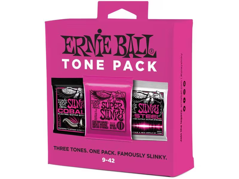 Ernie Ball Gitarrensaiten 3333 Slinky 3er Tone Pack – Slinky 9 - 42