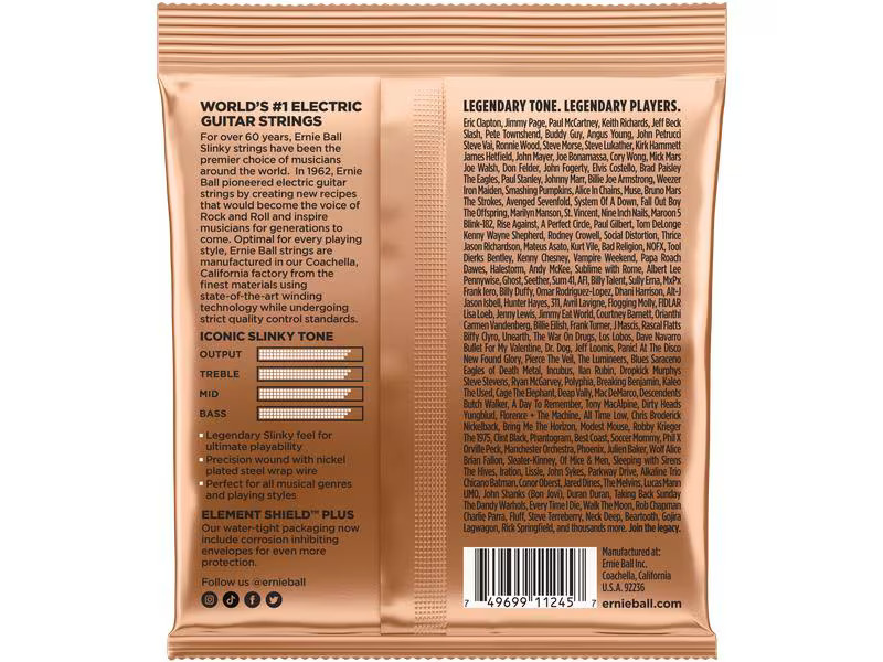 Ernie Ball Gitarrensaiten 3224 Turbo Slinky – 9.5-46, 3er Pack