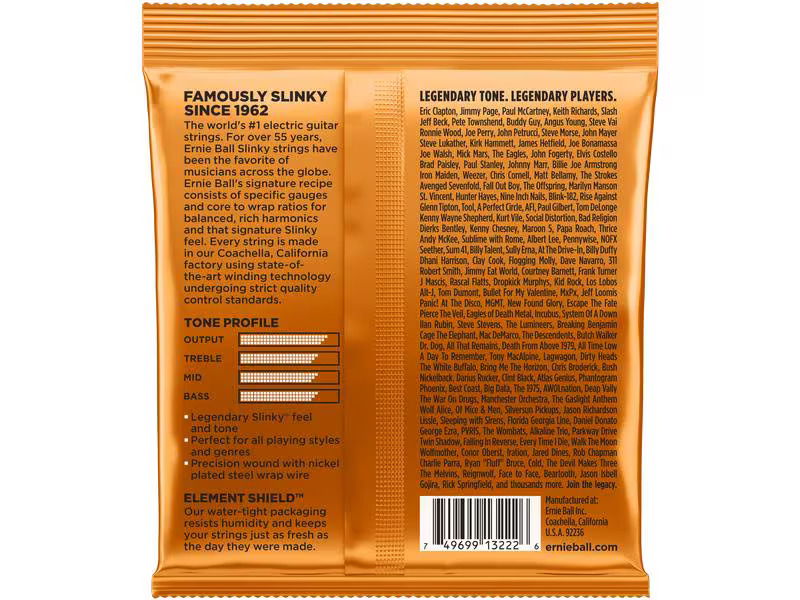 Ernie Ball Gitarrensaiten 3222 Slinky Nickel 3er Pack – Hybrid 9 - 46