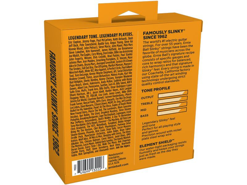 Ernie Ball Gitarrensaiten 3222 Slinky Nickel 3er Pack – Hybrid 9 - 46