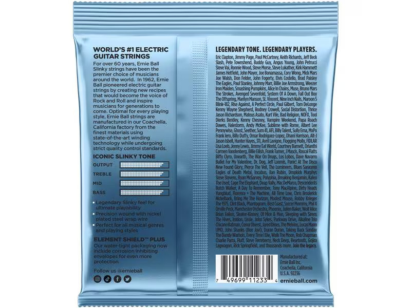 Ernie Ball Gitarrensaiten 3212 Primo Slinky – 9.5-44, 3er Pack