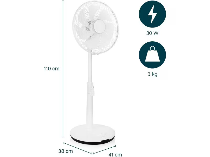 Princess Standventilator Smart DC 40 cm, App-gesteuert, Weiss