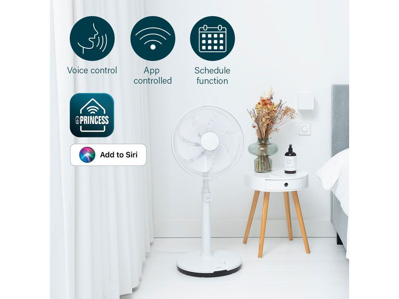 Princess Standventilator Smart DC 40 cm, App-gesteuert, Weiss