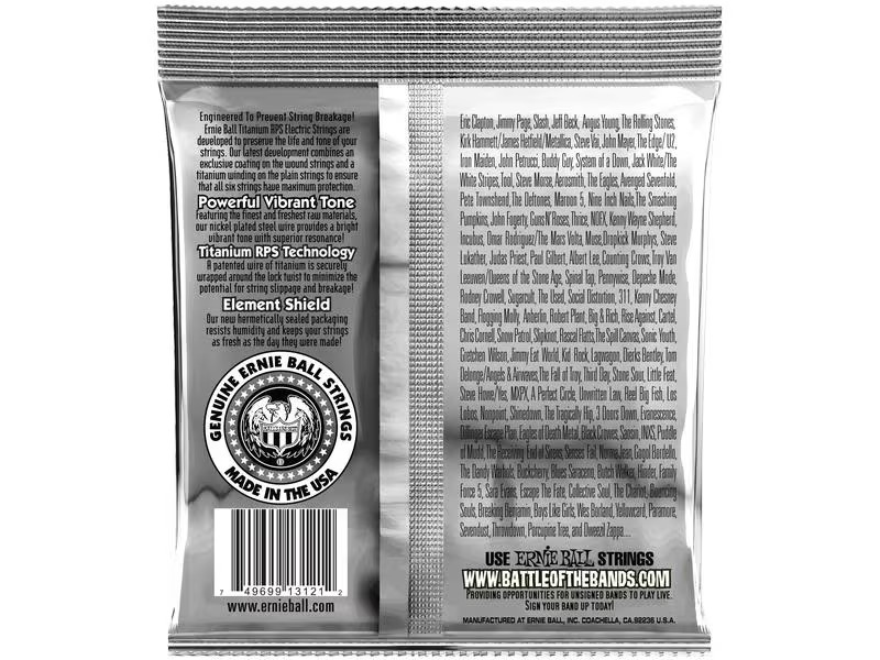 Ernie Ball Gitarrensaiten 3121 Slinky Coated Titanium – Regular 10-46