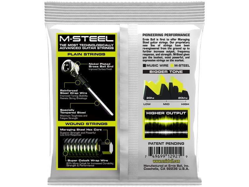 Ernie Ball Gitarrensaiten 2921 Slinky M-Steel – Regular 10-46