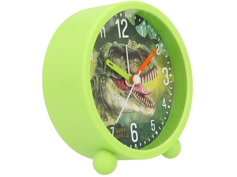 Depesche Klassischer Wecker Dino World Grün