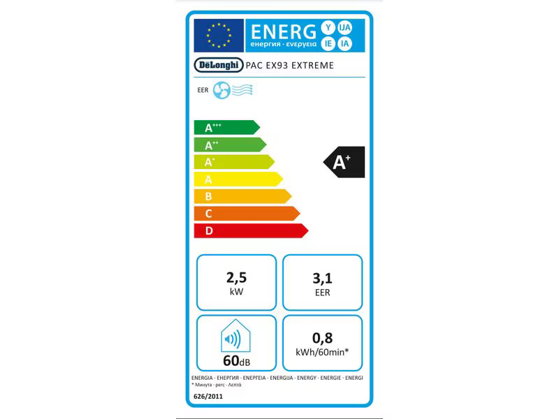 De'Longhi Klimagerät PAC EX93 Extreme A+, 85 m³