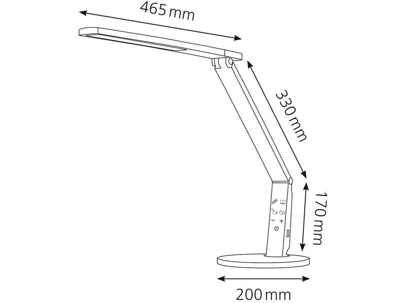 Hansa Schreibtischleuchte LED Vario Plus Anthrazit