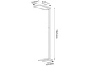 Hansa Bürostehleuchte LED Saphir 80 W, 4000 Kelvin, Anthrazit