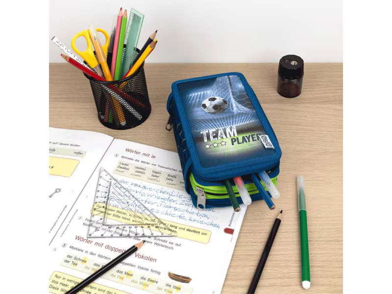 Scooli Etui Trippledecker Fussball