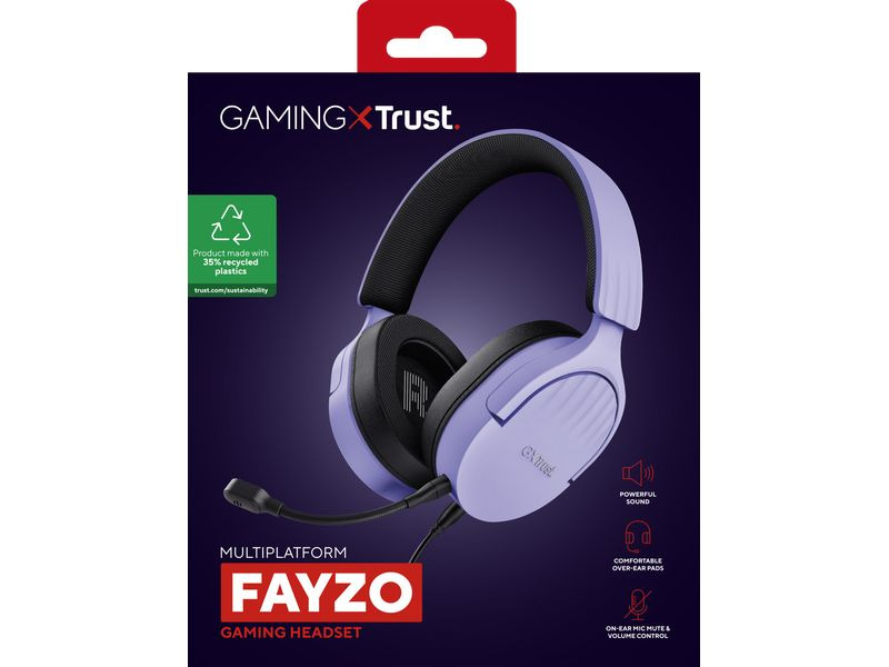 Trust Headset GXT 489P FAYZO Schwarz/Violett