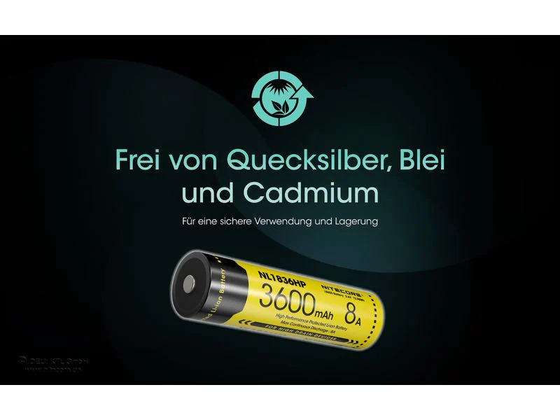 Nitecore Akku Li-Ion Akku Typ 18650 NL1836 hP