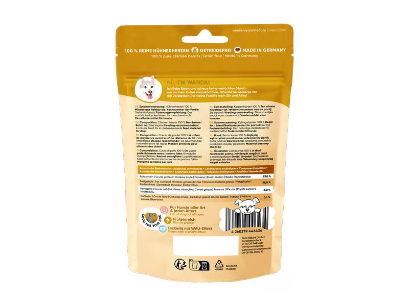 Yummeez Leckerli pure Hühnerherzen, 35 g