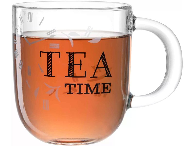 Leonardo Universaltasse Ufficio Tee Time 400 ml, 4 Stück, Transparent